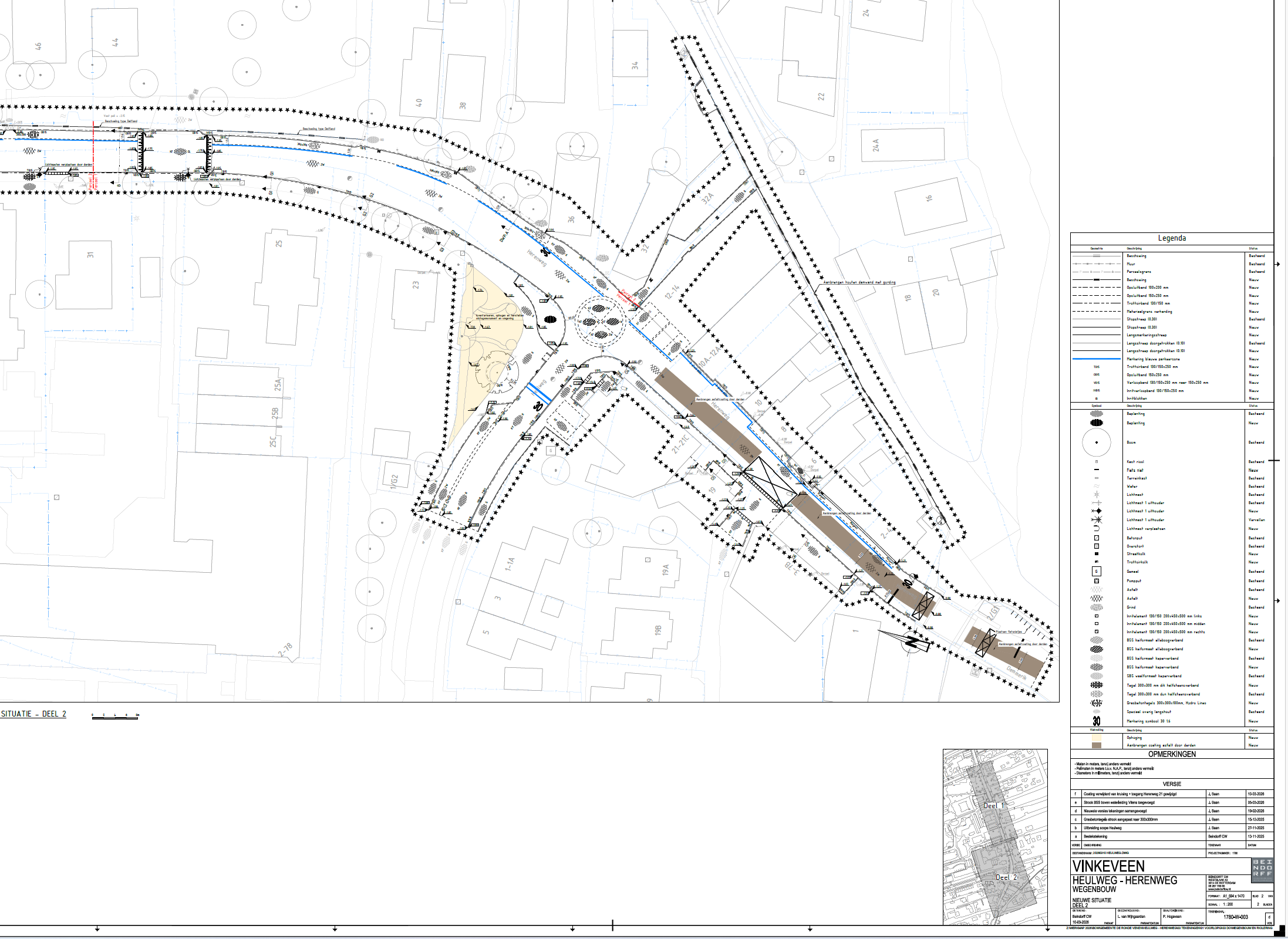 Tekening fase 1 Herenweg, Zuid-Zuid